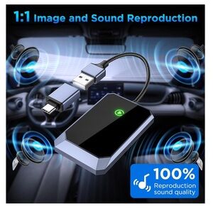 Wireless Carplay Adapter, Converts Wired to Wireless carplay Adapter for iPhone